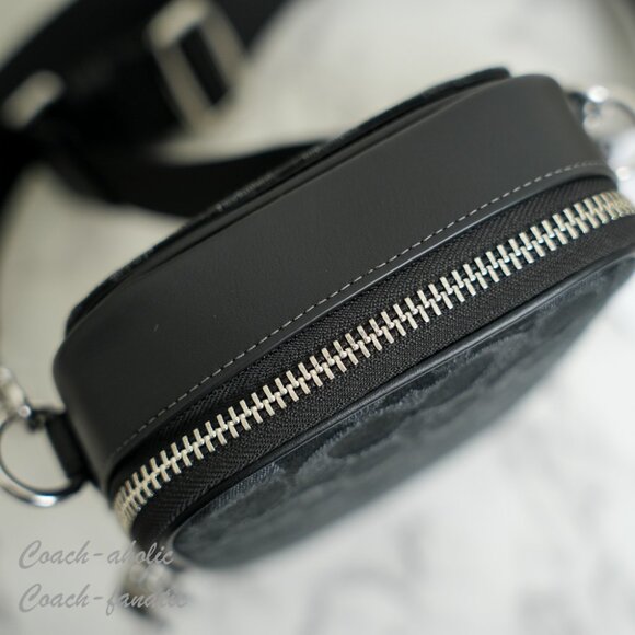 Coach CAJ44 Stanton Crossbody In Signature Denim Silver /Black - Picture 8 of 11